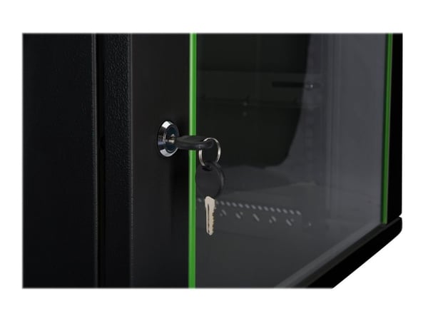 DIGITUS Dynamic Basic DN-19 16-U-EC-SW - Rack skåp - väggmontering - RAL 9005, svart - 12U - 19"