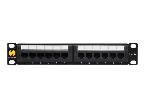 Netrack - Koblingspanel - rackmonterbar - CAT 5e - UTP - RJ-45 X 12 - 10"