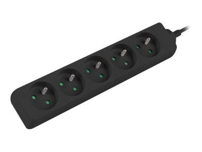 Lanberg PS0-05E-0100-IEC-BK, 1 m, Sisätila, Tyyppi E, C14 liitin, Suora, musta