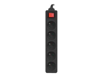 Lanberg PS1-05E-0150-BK, 1,5 m, Sisätila, Tyyppi E, Suora, IP20, Ylikuormitussuojaus