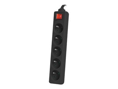Lanberg PS1-05E-0150-BK, 1,5 m, Sisätila, Tyyppi E, Suora, IP20, Ylikuormitussuojaus