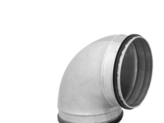 Kort böj Ø500 90° - BFK-500-90 muff/muff falserad galvaniserad