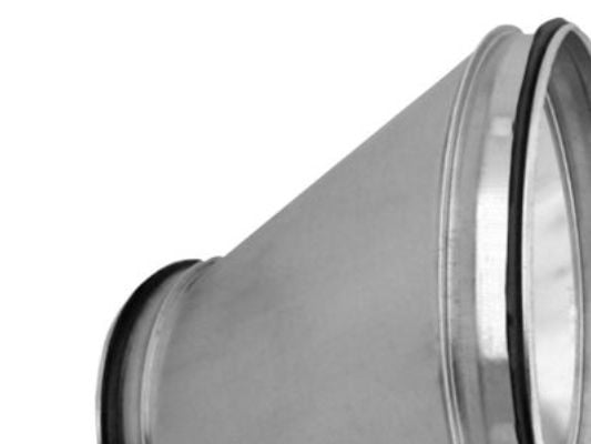 Reducer Ø200/Ø125 - RER-200-125 muff/muff excentrisk lång galvaniserad