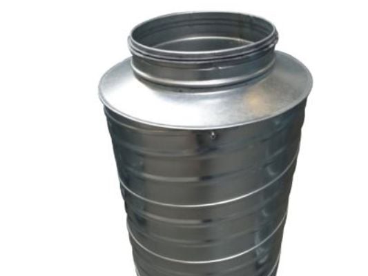 lyddæmp. Ø200 L=900 - LYC-50-200-900 nippel/nippel cirkulær galvaniseret