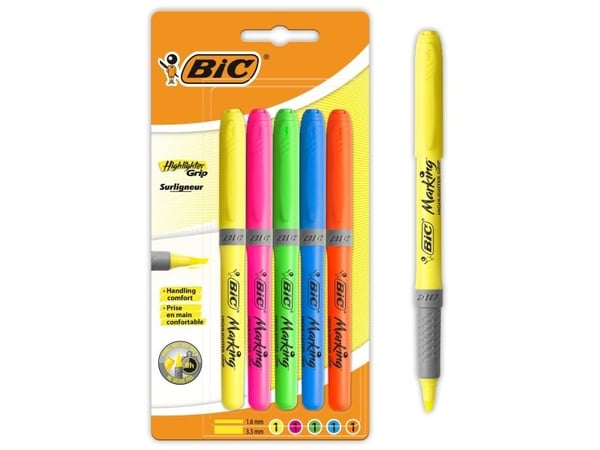BIC 951344, 5 kpl, Monivärinen