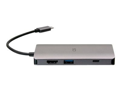 C2G USB-C® Mini Dock with HDMI, 2x USB-A, Ethernet, SD Card Reader, and USB-C Power Delivery up to 100W - 4K 30Hz - Dokkingstasjon - USB-C / Thunde...