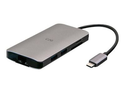 C2G USB-C® Mini Dock with HDMI, 2x USB-A, Ethernet, SD Card Reader, and USB-C Power Delivery up to 100W - 4K 30Hz - Dockningsstation - USB-C / Thun...