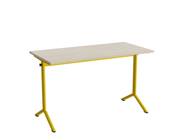 Bord Atlas 1130, 1200x600mm, lyddæmpende eg højtrykslaminat, sortolivent stel