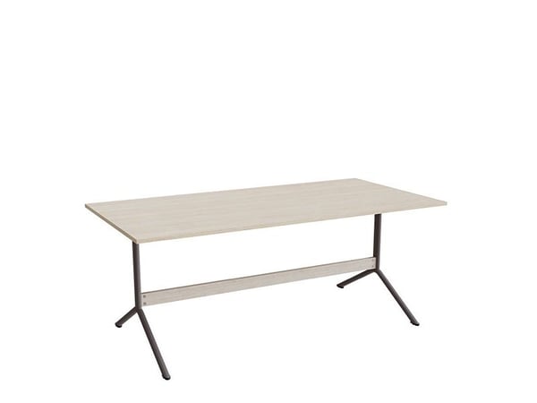 Bord Atlas 1134, 1800x900mm, højde 720, eg højtrykslaminat, gråt stel