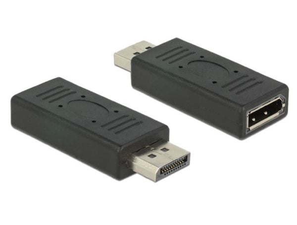 Delock - DisplayPort-adapter - DisplayPort (hann) til DisplayPort (hunn) - svart