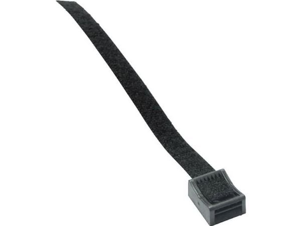 Hebotec borrelås-sokkel for samlebånd, med sokkel, for skrue, hefte- og lo-sky del (B x H) 20 mm x 180 mm svart 30 (3011-004-180)