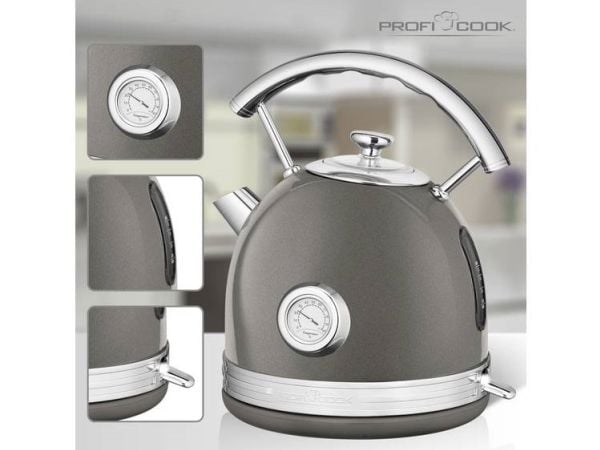 ProfiCook Vintage PC-WKS 1192 - Kjele - 1.7 liter - 2.2 kW - antrasitt