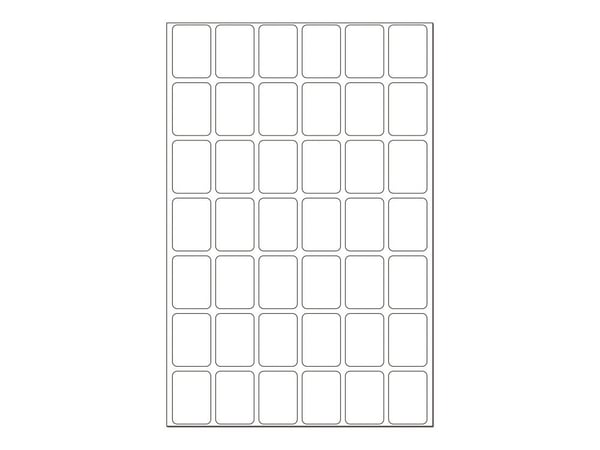 HERMA - Permanet adhesiv - hvit - 16 x 22 mm 1344 rull(er) (32 ark x 42) merkelapper