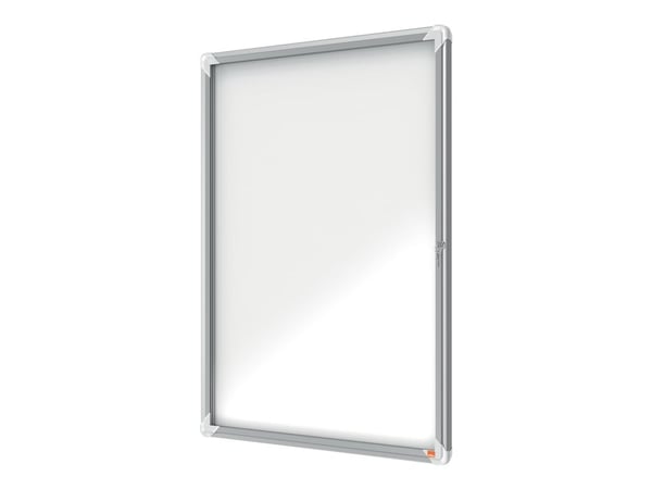 Nobo - Innbygd oppslagstavle - veggmonterbar - 9 x A4 - stål - magnetisk - hvit