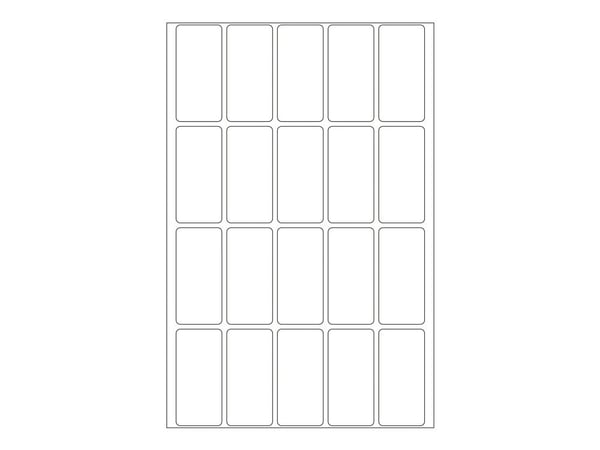 HERMA - Papir - selv-adhesiv - hvit - 19 x 40 mm 640 etikett(er) (32 ark x 20) merkelapper