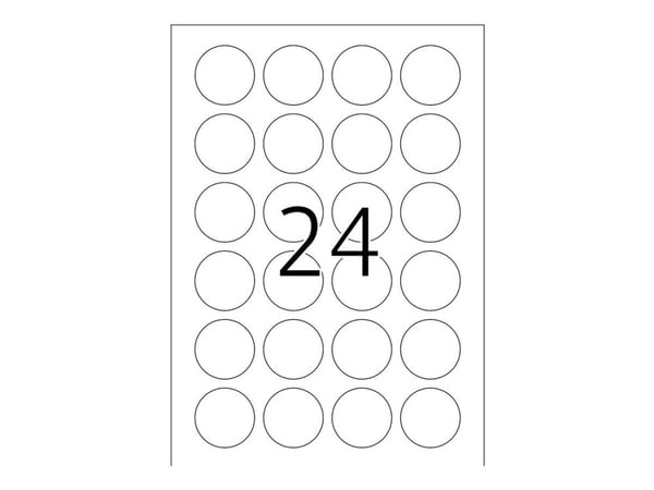 HERMA 4236, Läpinäkyvä, Ympyrä, Kiinteä, A4, Polyesteri, Matta