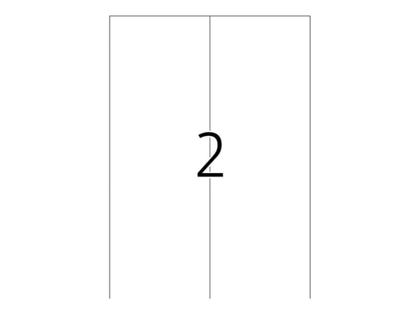 HERMA Premium - Papir - matt - permanent selv-adhesiv - hvit - 105 x 297 mm 200 etikett(er) (100 ark x 2) laminerte etiketter