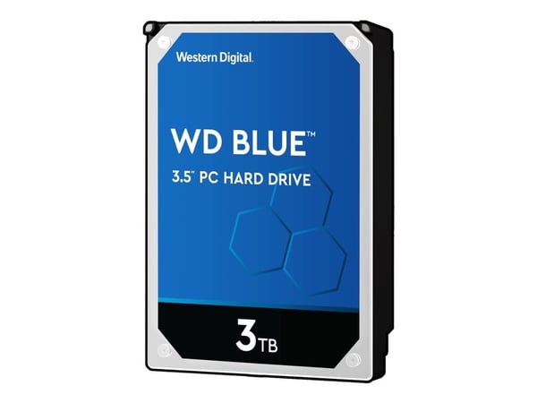 WD Blue WD30EZAZ - Hårddisk - 3 TB - inbyggd - 3.5" - SATA 6Gb/s - 5400 rpm - buffert: 256 MB