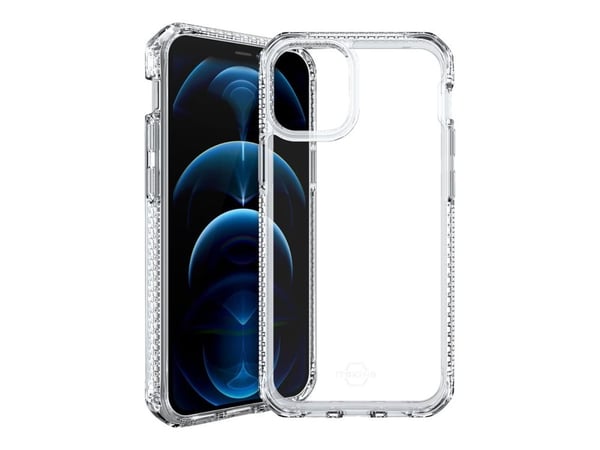 ITSKINS HYBRID // CLEAR - Baksidedeksel for mobiltelefon - optical-grade polycarbonate - gjennomsiktig - for Apple iPhone 12 Pro Max
