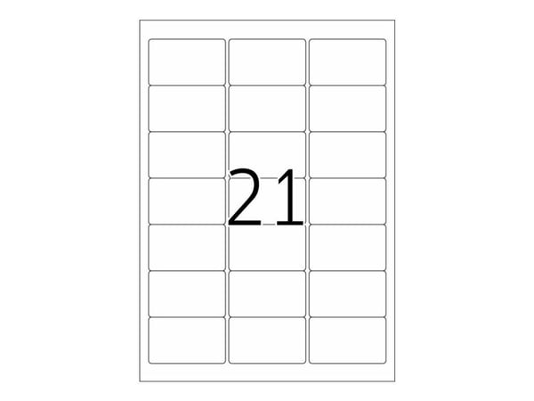 HERMA Premium - Papir - matt - permanent selv-adhesiv - hvit - 63.5 x 38.1 mm 210 etikett(er) (10 ark x 21) laminerte adresseetiketter