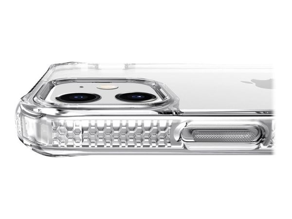 ITSKINS HYBRID // CLEAR - Baksidedeksel for mobiltelefon - polykarbonatbakside, polymer edging - gjennomsiktig - for Apple iPhone 12 mini