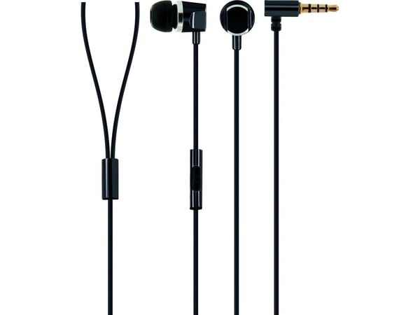 Schwaiger KH410S 533 - KH410 Series - ørepropper med mikrofon - i øret - kablet - 3,5 mm jakk - svart