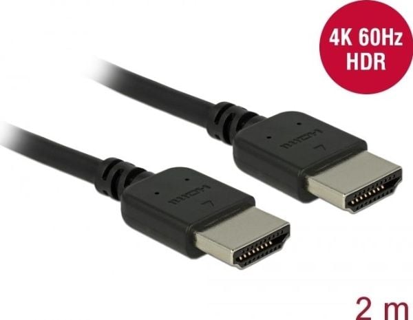 Delock Premium HDMI-kaapeli 4K 60 Hz 2 m (85217)