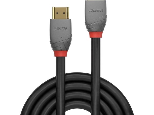 Lindy 36475, 0,5 m, HDMI Type A (Standard), HDMI Type A (Standard), 3D, 18 Gbit/s, Svart