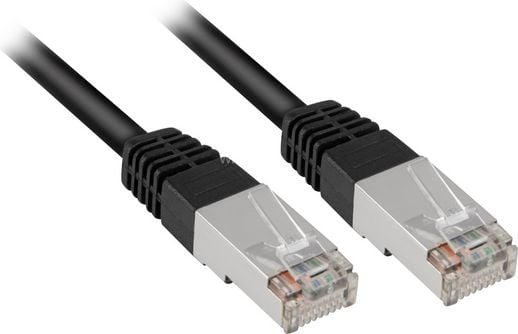 Sharkoon - Koblingskabel - RJ-45 (hann) til RJ-45 (hann) - 3 m - SFTP - CAT 6 - svart