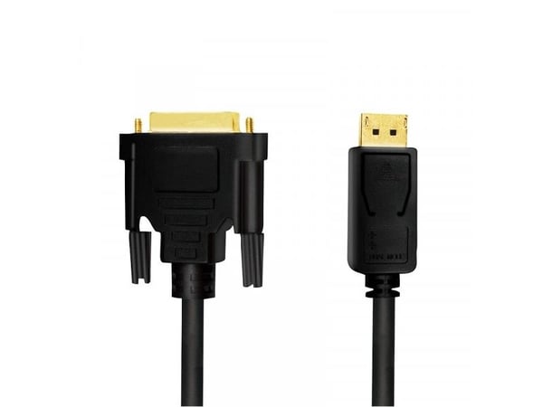 LogiLink CV0132, 3 m, DisplayPort, DVI, Hanstik, Kultainen