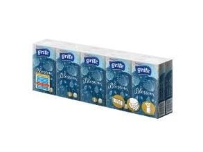 Näsduk Blossom 21x21 cm 3-lagers vit 10 pk x 10 st/fp.