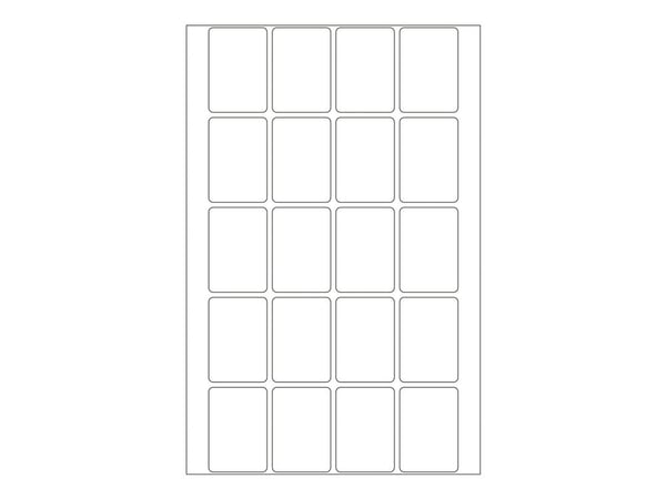 HERMA - Permanet adhesiv - hvit - 22 x 32 mm 640 etikett(er) (32 ark x 20 merkelapper