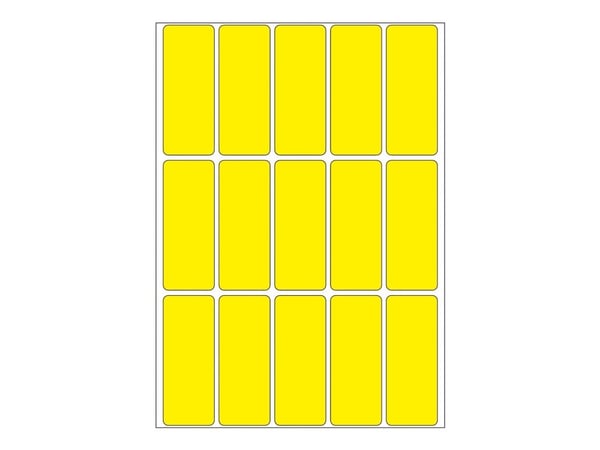 HERMA - Permanent klæbemiddel - gul - 20 x 50 mm 480 etikett(r) (32 ark x 15) etiketter