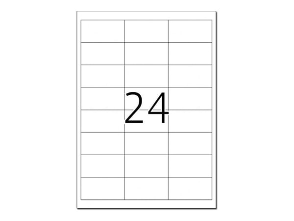 HERMA Premium - Papir - matt - permanent selv-adhesiv - hvit - 66 x 33.8 mm 600 etikett(er) (25 ark x 24) laminerte etiketter