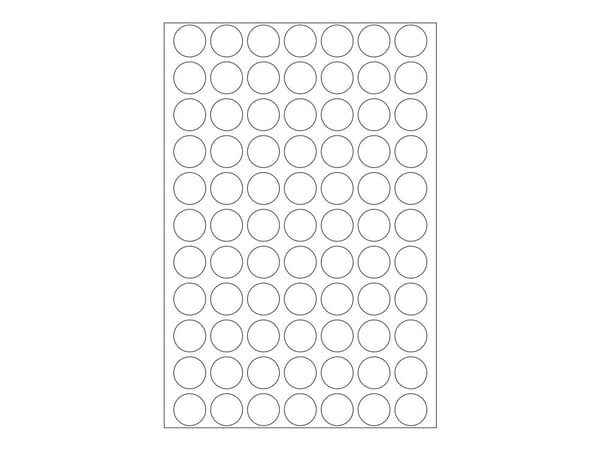 HERMA - Papir - permanet adhesiv - hvit - 13 mm rund 2464 etikett(er) (32 ark x 77) flerbruks merkelapper