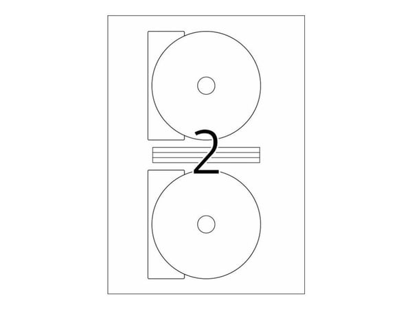 HERMA Special Maxi - Papir - matt - permanent selvklebende - hvit - 116 mm rund 20 etikett(er) (10 ark x 2) ugjennomsiktige CD/DVD-etiketter