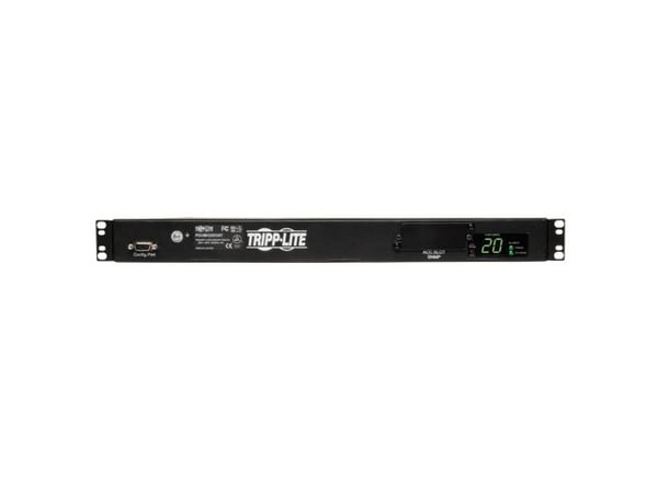 Tripp Lite PDUMH20HVAT, Målte, 1U, Horisontal, Metall, Sort, 10 AC-utganger