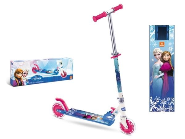 MONDO FROZEN, Klassisk sparkesykkel, Hunkjønn, 2 hjul, Flerfarget, Fotbrems, Solide hjul