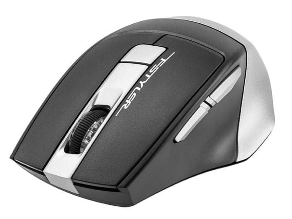 A4Tech FSTYLER Collection FB35 - Mus - høyrehendt - optisk - 6 knapper - trådløs - 2.4 GHz, Bluetooth 4.0 - USB trådløs mottaker - røykgrå