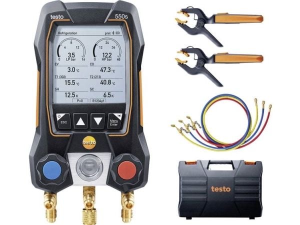 Testo kjølemedium-måleapparat 550 Smart Set for fylleslanger (0564 5503)