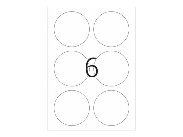 HERMA Special - Polyester - matt - selvklebende - hvit - 85 mm rund 150 etikett(er) (25 ark x 6) filmetiketter