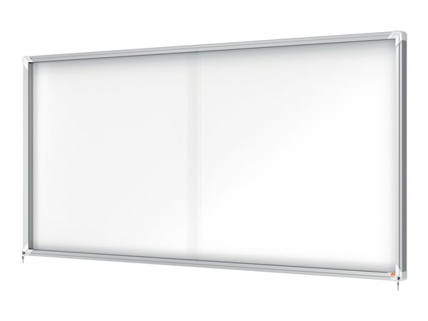 Nobo Premium Plus lukollinen ilmoitustaulu liukuovella 27xA4, Valkoinen, Terästä, Standard, 2072 mm, 997 mm, 54 mm