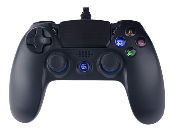 GEMBIRD JPD-PS4U-01 - Håndkonsoll - 8 knapper - kablet - svart - for Sony PlayStation 4, PC