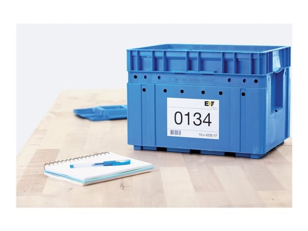 HERMA Premium - Papper - matt - permanent självhäftande - vit - 105 x 297 mm 200 etikett (er) (100 ark x 2) laminerade etiketter