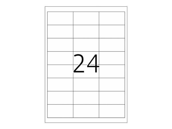 HERMA Premium - Papir - matt - permanent selv-adhesiv - hvit - 66 x 33.8 mm 240 etikett(er) (10 ark x 24) laminerte etiketter