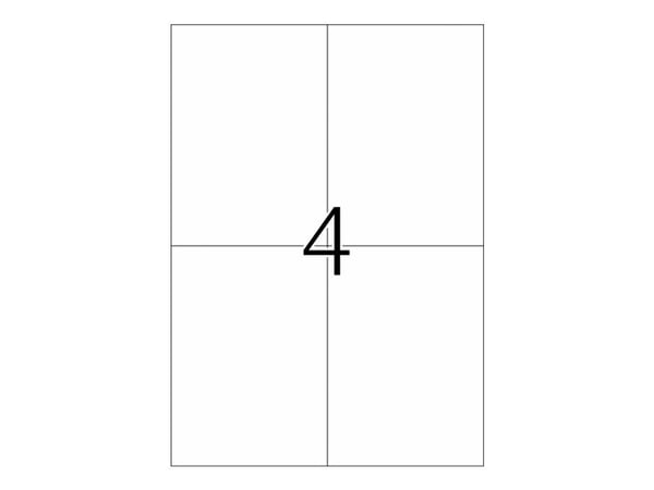 HERMA Special - Papir - matt - selvklebende med ekstra styrke - hvit - A6 (105 x 148 mm) 100 etikett(er) (25 ark x 4) merkelapper