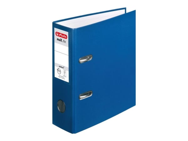 Herlitz maX.file protect - Hevarmbuefil - bokryggbredde: 75 mm - for A5 (148 x 210 mm) - blå