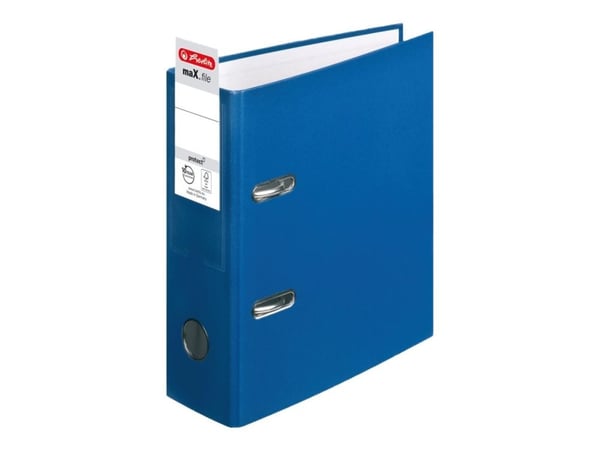 Herlitz maX.file protect - Hevarmbuefil - bokryggbredde: 75 mm - for A5 (148 x 210 mm) - blå
