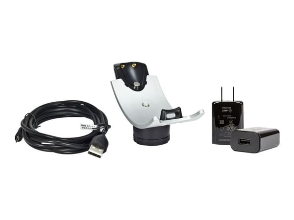 Socket Mobile QX Stand Charging Mount, Sisätila, AC, USB, 1 A, 2 m, Musta, Hopea