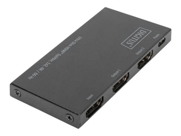 DIGITUS Ultra Slim HDMI Splitter DS-45322 - Video/lyd-splitter - 2 x HDMI - stasjonær